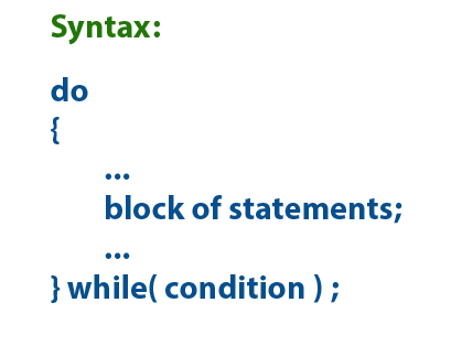 do while statement syntax